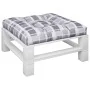 Cojín para sofá de palets de tela a cuadros gris 80x80x12 cm by , Cushions for chairs and sofas - Ref: Foro24-360505, Price: ...