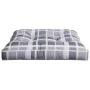 Cojín para sofá de palets de tela a cuadros gris 80x80x12 cm by , Cushions for chairs and sofas - Ref: Foro24-360505, Price: ...