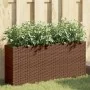 Jardineras con 2 maceteros 2 uds ratán PE marrón 90x20x40 cm by , Pots and planters - Ref: Foro24-3210514, Price: 116,26 €, D...