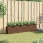 Jardineras con 2 maceteros 2 uds ratán PE marrón 90x20x40 cm by , Pots and planters - Ref: Foro24-3210514, Price: 116,26 €, D...
