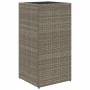 Jardineras 2 unidades ratán sintético gris 40x40x80 cm by , Pots and planters - Ref: Foro24-3210521, Price: 137,49 €, Discoun...