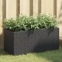 Jardineras con 2 maceteros 2 uds ratán PE negro 72x30x32 cm by , Pots and planters - Ref: Foro24-3210528, Price: 85,73 €, Dis...