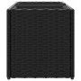 Jardineras con 2 maceteros 2 uds ratán PE negro 72x30x32 cm by , Pots and planters - Ref: Foro24-3210528, Price: 85,73 €, Dis...