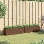 Jardineras con 3 maceteros 2 uds ratán PE marrón 105x30x32 cm von , Töpfe und Pflanzgefäße - Ref: Foro24-3210523, Preis: 117,...