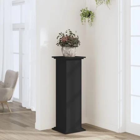 Soportes para plantas madera de ingeniería negro 33x33x100 cm de , Soportes para macetas - Ref: Foro24-852979, Precio: 66,25 ...
