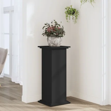 Soportes para plantas madera de ingeniería negro 33x33x80 cm de , Soportes para macetas - Ref: Foro24-852970, Precio: 53,68 €...