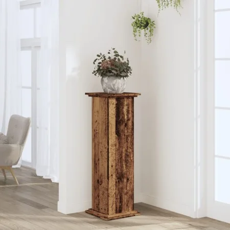Soportes de plantas madera ingeniería envejecida 33x33x100 cm de , Soportes para macetas - Ref: Foro24-852985, Precio: 59,97 ...