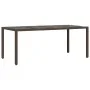 Set de mesa y sillas jardín 9 piezas y cojines ratán PE marrón von , Gartensets - Ref: Foro24-3277192, Preis: 1,00 €, Rabatt: %