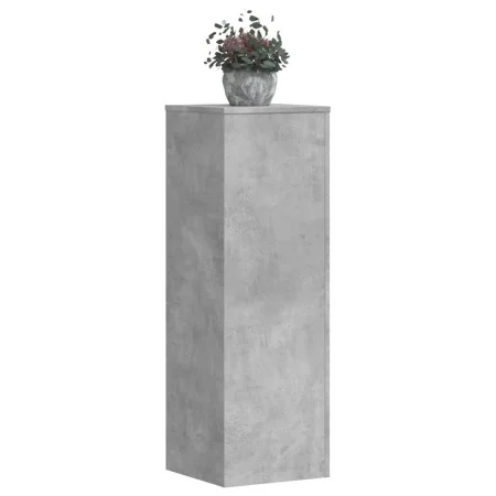 Soportes para plantas 2 uds madera gris hormigón 33x33x100 cm de , Soportes para macetas - Ref: Foro24-3307885, Precio: 117,9...
