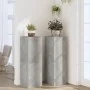 Soportes para plantas 2 uds madera gris hormigón 33x33x100 cm de , Soportes para macetas - Ref: Foro24-3307885, Precio: 117,9...