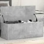 Caja de almacenaje madera ingeniería gris hormigón 90x35x35 cm de , Baúles de almacenamiento - Ref: Foro24-840684, Precio: 64...
