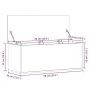 Caja de almacenaje madera ingeniería gris hormigón 90x35x35 cm de , Baúles de almacenamiento - Ref: Foro24-840684, Precio: 64...