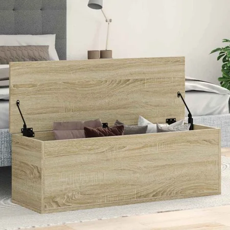 Caja de almacenaje madera ingeniería roble sonoma 102x35x35 cm by , Storage trunks - Ref: Foro24-840690, Price: 79,96 €, Disc...