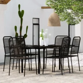 Juego de comedor de jardín 5 piezas negro by , Garden sets - Ref: Foro24-3099140, Price: 421,67 €, Discount: %