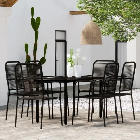 Juego de comedor de jardín 5 piezas negro de , Conjuntos de jardín - Ref: Foro24-3099140, Precio: 421,73 €, Descuento: %