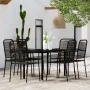 Juego de comedor de jardín 5 piezas negro de , Conjuntos de jardín - Ref: Foro24-3099140, Precio: 421,73 €, Descuento: %