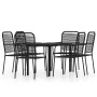 Juego de comedor de jardín 5 piezas negro de , Conjuntos de jardín - Ref: Foro24-3099140, Precio: 421,73 €, Descuento: %