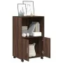 Armario con ruedas madera ingeniería marrón roble 55x40x91 cm by , Sideboards - Ref: Foro24-853188, Price: 68,12 €, Discount: %