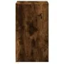 Mesita de noche con luces LED madera ingeniería roble ahumado de , Mesitas de noche - Ref: Foro24-852016, Precio: 57,92 €, De...