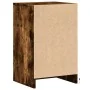 Mesita de noche con luces LED madera ingeniería roble ahumado de , Mesitas de noche - Ref: Foro24-852016, Precio: 57,92 €, De...
