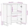 Aparador de madera maciza acacia 60x34x75 cm by , Lockers and storage cabinets - Ref: Foro24-377450, Price: 141,67 €, Discoun...