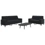 Juego de sofás con cojines 2 piezas terciopelo negro by , Sofas - Ref: Foro24-3278416, Price: 511,59 €, Discount: %