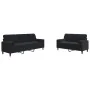 Juego de sofás con cojines 2 piezas terciopelo negro by , Sofas - Ref: Foro24-3278416, Price: 511,59 €, Discount: %