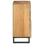 Aparador de madera maciza de mango rugosa 80x34x75 cm by , Lockers and storage cabinets - Ref: Foro24-377569, Price: 126,67 €...