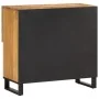 Aparador de madera maciza de mango rugosa 80x34x75 cm by , Lockers and storage cabinets - Ref: Foro24-377569, Price: 126,67 €...
