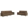 Juego de sofás con cojines 2 piezas tela marrón by , Sofas - Ref: Foro24-3278338, Price: 518,19 €, Discount: %