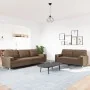 Juego de sofás con cojines 2 piezas tela marrón by , Sofas - Ref: Foro24-3278338, Price: 518,19 €, Discount: %