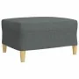 Juego de sofás 3 pzas con reposapiés y cojines tela gris claro by , Sofas - Ref: Foro24-3278344, Price: 546,74 €, Discount: %