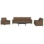 Juego de sofás con cojines 3 piezas tela marrón by , Sofas - Ref: Foro24-3278306, Price: 648,25 €, Discount: %