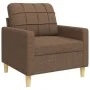 Juego de sofás con cojines 3 piezas tela marrón by , Sofas - Ref: Foro24-3278306, Price: 648,25 €, Discount: %
