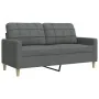 Juego de sofás con cojines 3 piezas tela gris oscuro by , Sofas - Ref: Foro24-3278304, Price: 626,14 €, Discount: %