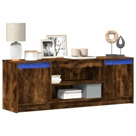 Mueble de TV LED madera ingeniería roble ahumado 139,5x34x50 cm de , Muebles TV - Ref: Foro24-852198, Precio: 95,12 €, Descue...