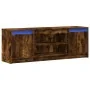 Mueble de TV LED madera ingeniería roble ahumado 139,5x34x50 cm von , TV-Möbel - Ref: Foro24-852198, Preis: 95,12 €, Rabatt: %