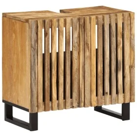 Armario de lavabo para baño madera maciza de mango 62x34x58 cm von , Badezimmermöbel - Ref: Foro24-377529, Preis: 128,56 €, R...