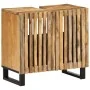 Armario de lavabo para baño madera maciza de mango 62x34x58 cm de , Muebles de baño - Ref: Foro24-377529, Precio: 128,56 €, D...