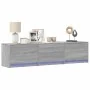 Mueble de TV con LED madera ingeniería gris Sonoma 165x34x40 cm by , TV Furniture - Ref: Foro24-852255, Price: 112,72 €, Disc...