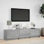 Mueble de TV con LED madera ingeniería gris Sonoma 165x34x40 cm by , TV Furniture - Ref: Foro24-852255, Price: 112,72 €, Disc...