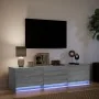 Mueble de TV con LED madera ingeniería gris Sonoma 165x34x40 cm by , TV Furniture - Ref: Foro24-852255, Price: 112,72 €, Disc...