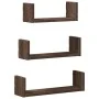 Estante de pared 3 unidades madera de ingeniería roble marrón de , Estantes y estanterías - Ref: Foro24-853314, Precio: 20,01...