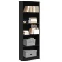Estantería de madera de ingeniería negra 60x24x176 cm de , Librerías y estanterías - Ref: Foro24-857822, Precio: 78,47 €, Des...