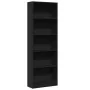 Estantería de madera de ingeniería negra 60x24x176 cm de , Librerías y estanterías - Ref: Foro24-857822, Precio: 78,47 €, Des...