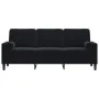 Sofá de 3 plazas con cojines terciopelo negro 180 cm de , Sofás - Ref: Foro24-3278234, Precio: 275,11 €, Descuento: %