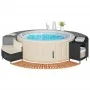 Borde bañera hidromasaje madera acacia y ratán sintético negro by , Pool and spa accessories - Ref: Foro24-365614, Price: 260...