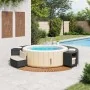 Borde bañera hidromasaje madera acacia y ratán sintético negro by , Pool and spa accessories - Ref: Foro24-365614, Price: 260...