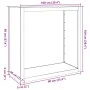 Leñero de acero negro 100x40x100 cm by , Firewood bags and holders - Ref: Foro24-850968, Price: 130,80 €, Discount: %