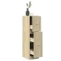 Armario botiquín madera de ingeniería roble Sonoma 30x41x118 cm by , Lockers and storage cabinets - Ref: Foro24-855162, Price...